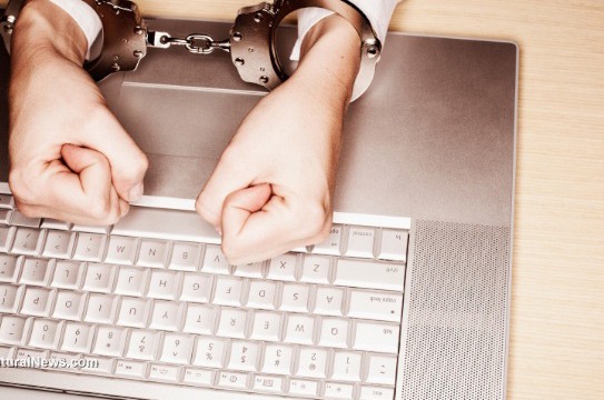 Censorship Computer Handcuffs Freedom Internet